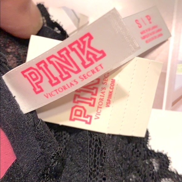 PINK V.S. SZ.S BLACK NO UNDERWIRES CAMI BRA NWT💃 - Picture 12 of 14